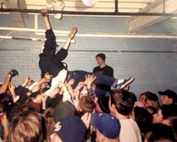 Crowd-surfing, 1995 - COURTESY OF JOE HARIG