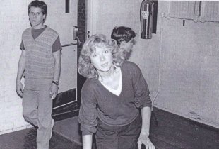 Kathy Lawrence at 242 Main, 1980s - COURTESY OF KIRK FLANAGAN