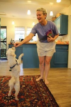 Ruth Sproull and her Maltipoo, Phillip. - MEGAN JAMES