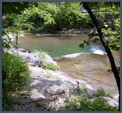 Woodstock NY Lodging Location by the Stream